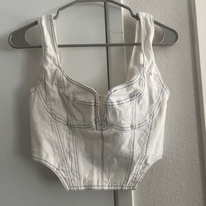 White Corset-Style Women's Top